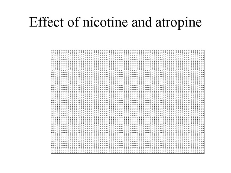 Effect of nicotine and atropine